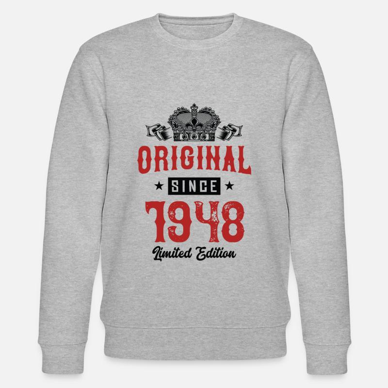 1948 limited edition - Stanley/Stella Unisex Bio-Sweatshirt CHANGER  - Grau meliert