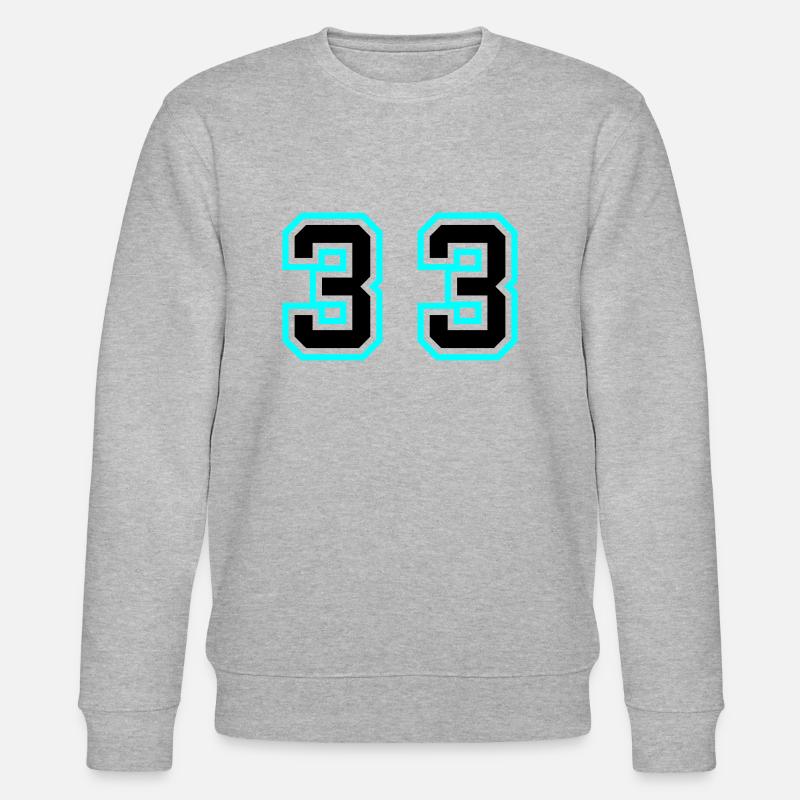 33 Zahl symbol - Stanley/Stella Unisex Bio-Sweatshirt CHANGER  - Grau meliert