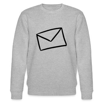 Brief Symbol Nachricht letter message Sendung - Stanley/Stella Unisex Bio-Sweatshirt CHANGER  - Grau meliert - Vorne - Nik (191cm) & Marisol (170cm)