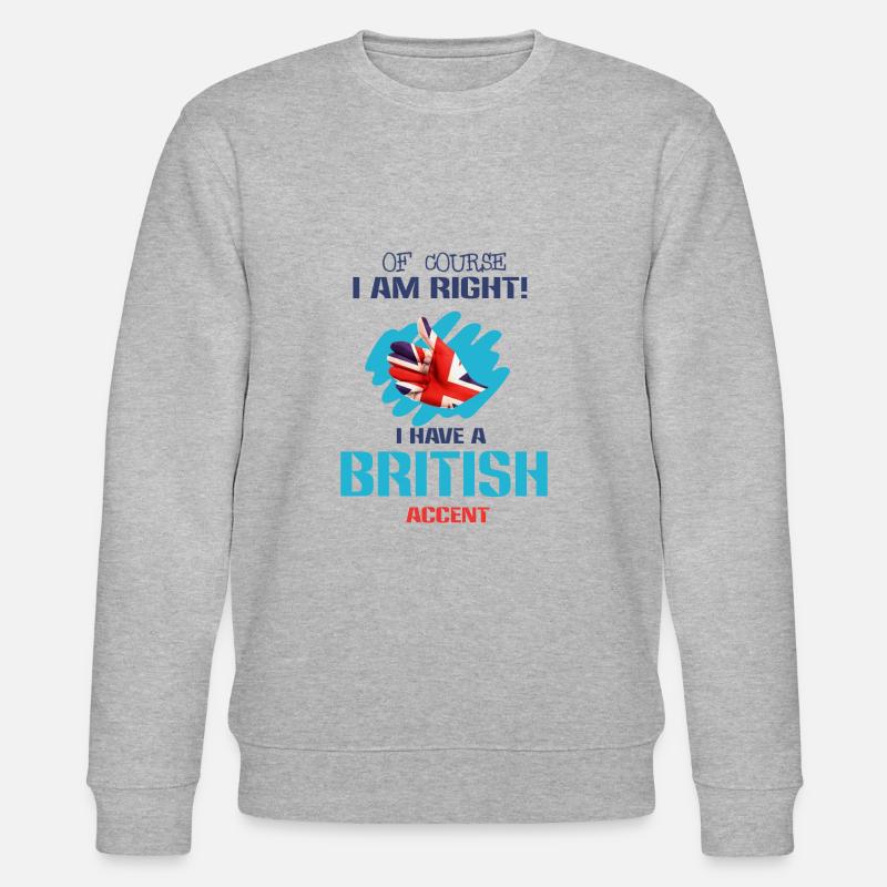 Accent britannique - Sweat bio CHANGER Stanley/Stella Unisexe - gris chiné