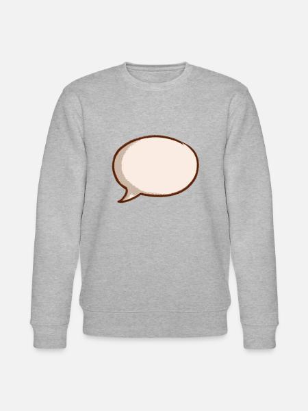 speech bubble bulle saying comment - Stanley/Stella CHANGER Unisex Organic Sweatshirt - heather grey