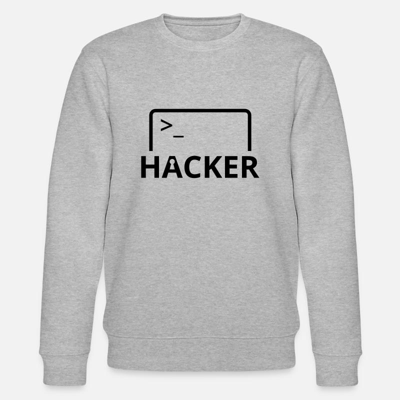 Hacker computer scientist computer programmer - Stanley/Stella CHANGER Unisex Organic Sweatshirt - heather grey