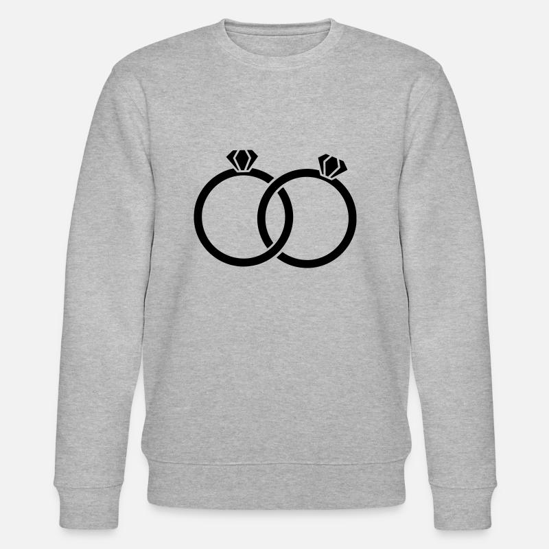 Wedding rings - Alliance - Eheringe - Stanley/Stella Unisex Bio-Sweatshirt CHANGER - Grau meliert