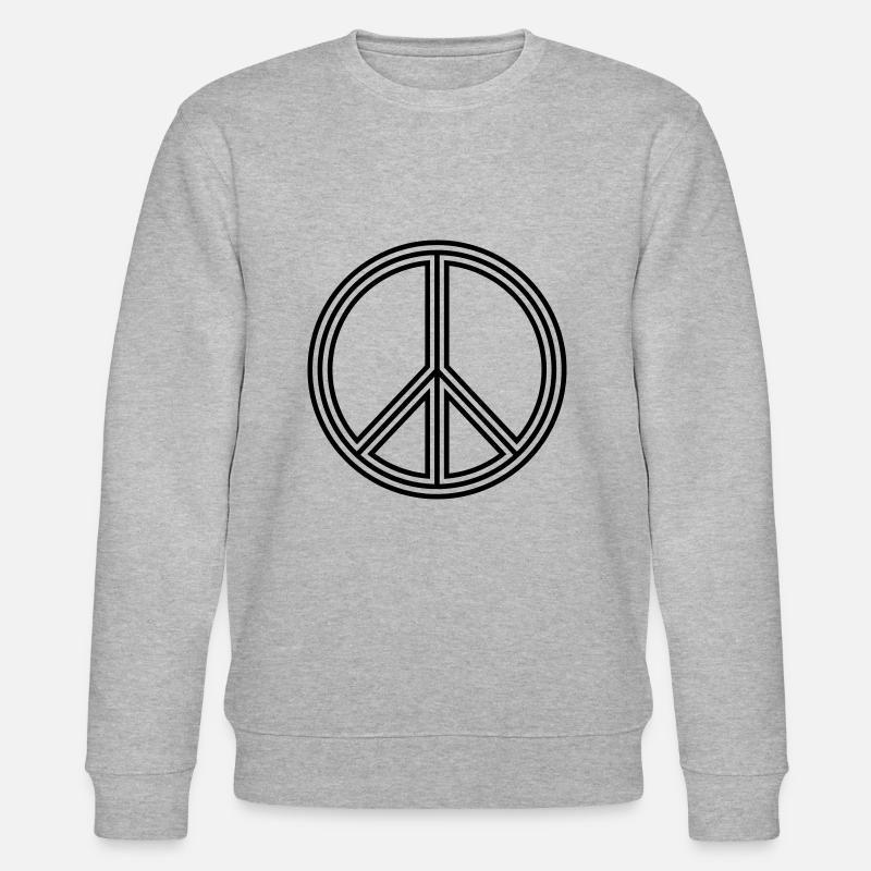Peacesign Bold Inline - Sweat bio CHANGER Stanley/Stella Unisexe - gris chiné