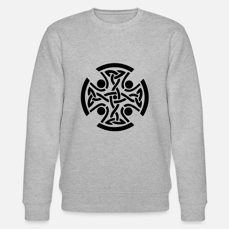 ancient celtic symbol drawing printdesign - Stanley/Stella Unisex Bio-Sweatshirt CHANGER  - Grau meliert