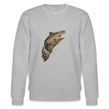 lachs - Stanley/Stella Unisex Bio-Sweatshirt CHANGER  - Grau meliert - Vorne - Nik (191cm) & Marisol (170cm)