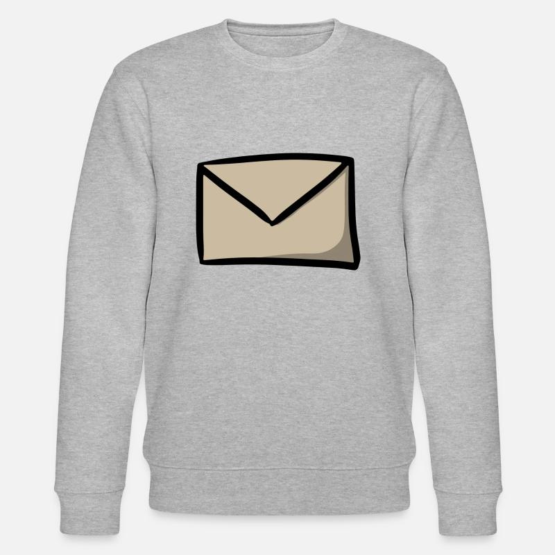 Briefsymbol Nachricht E-Mail Brief Sendung - Stanley/Stella Unisex Bio-Sweatshirt CHANGER  - Grau meliert