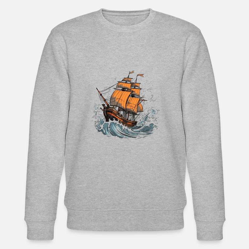 Pirate Ship - Stanley/Stella Unisex Bio-Sweatshirt CHANGER  - Grau meliert
