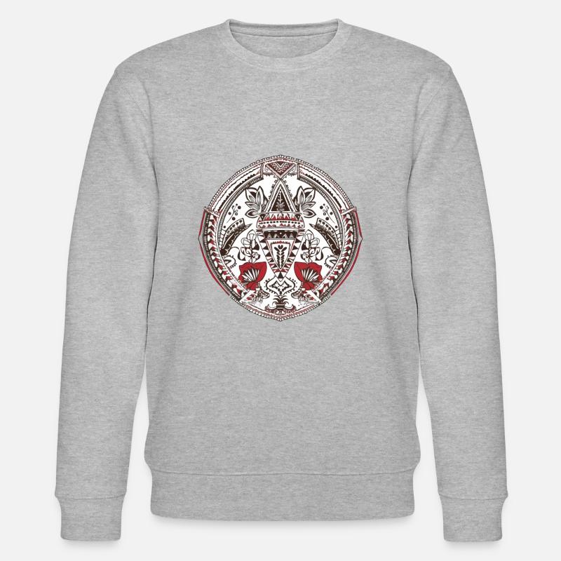 Afrikansk folklore - Stanley/Stella økologisk unisex-sweatshirt CHANGER  - grå meleret
