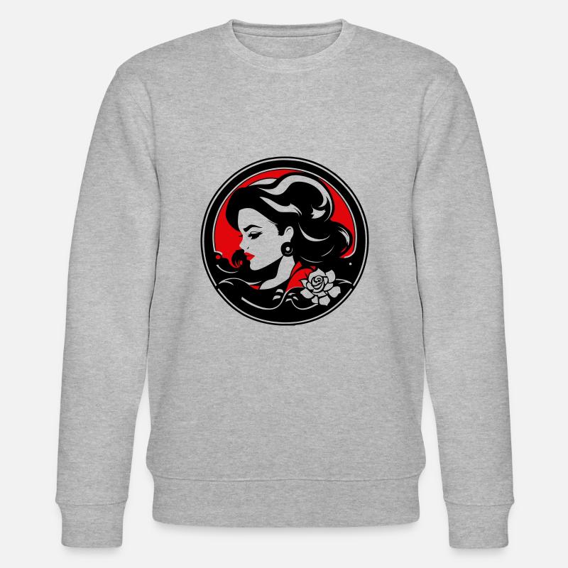 Rockabilly - Stanley/Stella Unisex Bio-Sweatshirt CHANGER  - Grau meliert