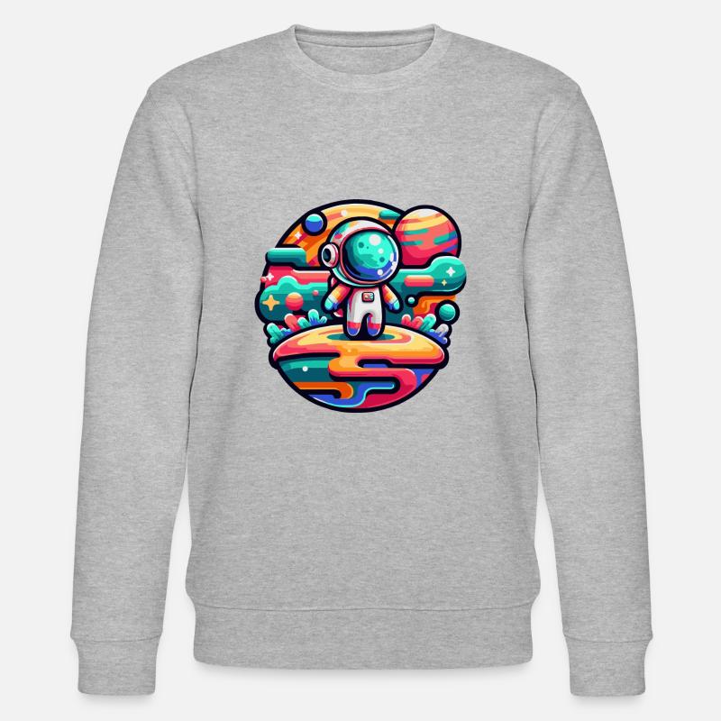 Kleiner Astronaut - Stanley/Stella Unisex Bio-Sweatshirt CHANGER  - Grau meliert