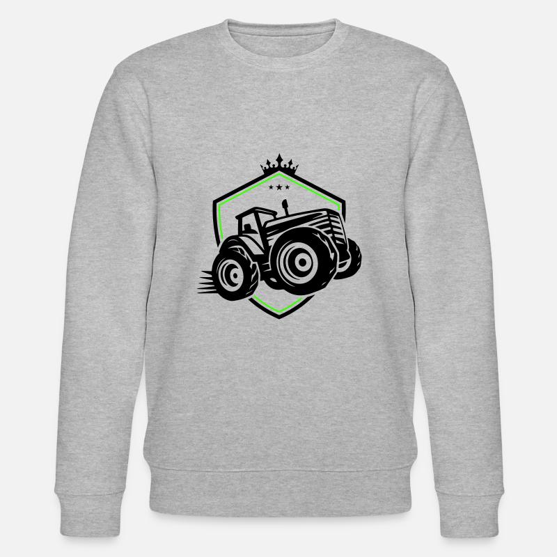 Traktor Silhouette Landwirtschaft - Stanley/Stella Unisex Bio-Sweatshirt CHANGER  - Grau meliert