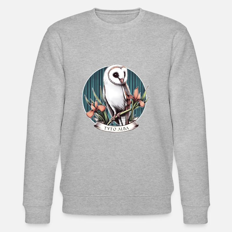 Schleiereule - Stanley/Stella Unisex Bio-Sweatshirt CHANGER  - Grau meliert