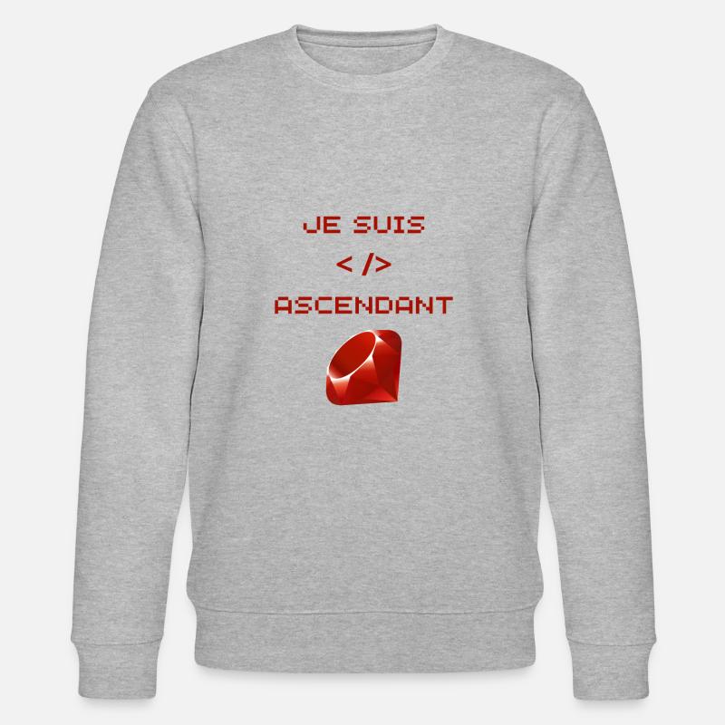 Ruby-Webentwickler - Stanley/Stella Unisex Bio-Sweatshirt CHANGER  - Grau meliert