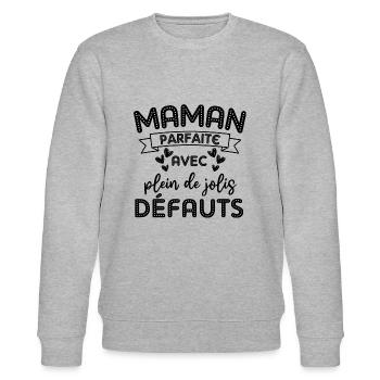 Maman parfaite avec de jolis défauts - Sweat bio CHANGER Stanley/Stella Unisexe - gris chiné - Devant - Nik (191cm) & Marisol (170cm)