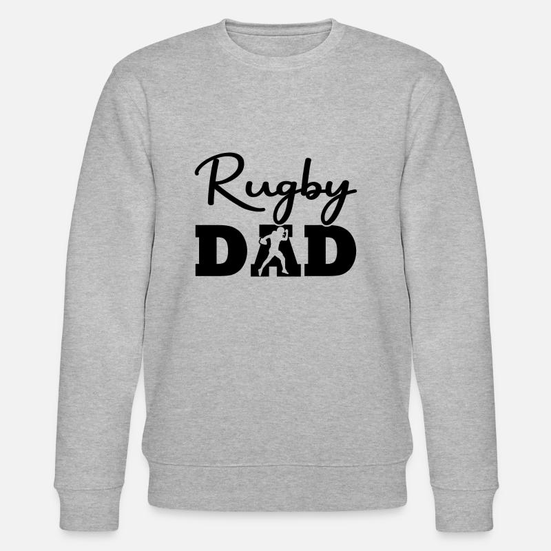 Papa Rugby - Stanley/Stella Unisex Bio-Sweatshirt CHANGER  - Grau meliert