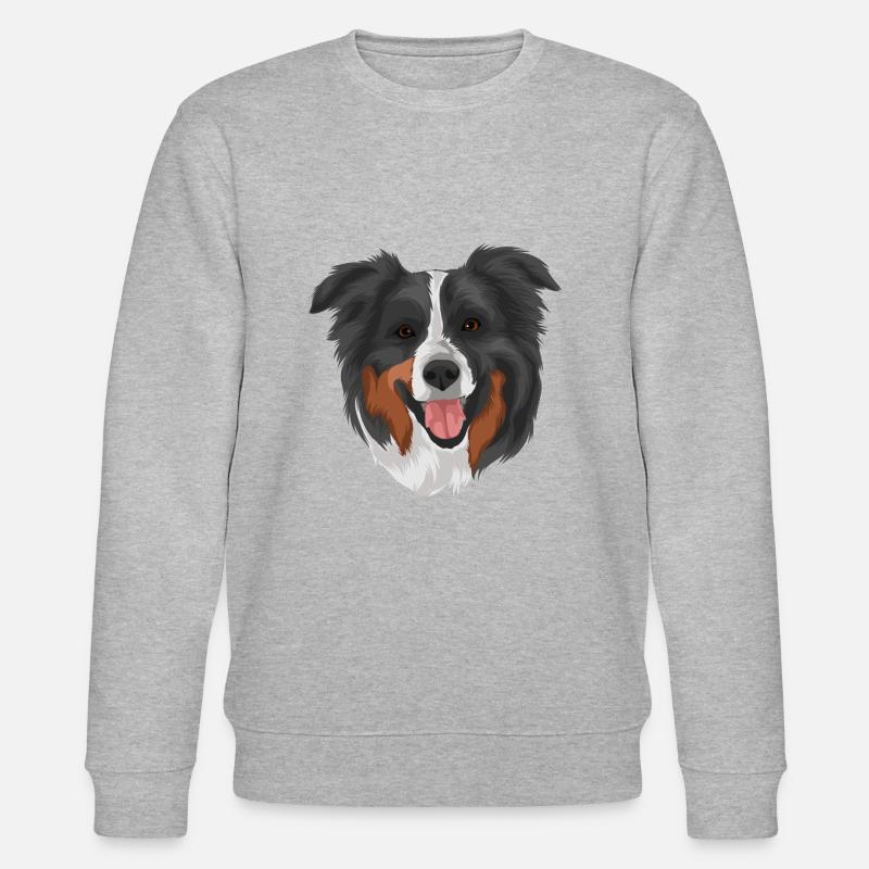 Australian Shepherd 2 Kopf - Stanley/Stella Unisex Bio-Sweatshirt CHANGER  - Grau meliert