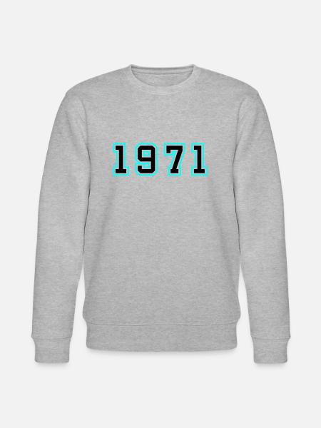 1971 Year Birthday - Stanley/Stella CHANGER Unisex Organic Sweatshirt - heather grey
