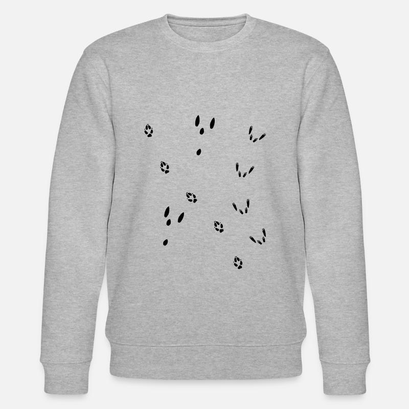Fährte Fuchs, Hase, Eichhörnchen - Stanley/Stella Unisex Bio-Sweatshirt CHANGER  - Grau meliert
