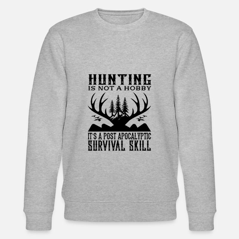 Hunting survival skill - Stanley/Stella Unisex Bio-Sweatshirt CHANGER  - Grau meliert