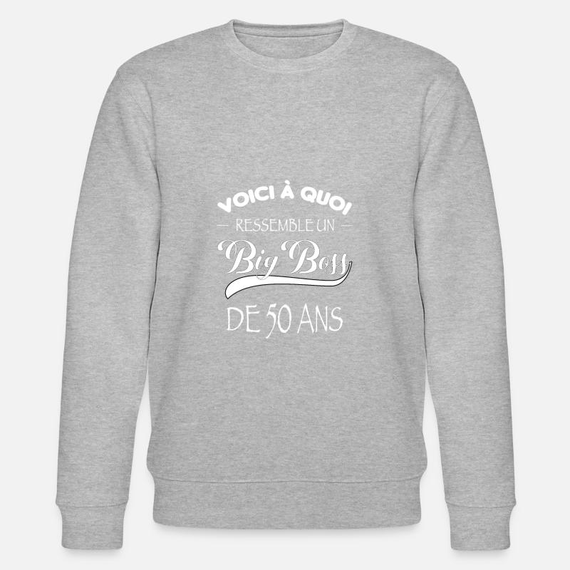 Bigboss de 50 ans - Sweat bio CHANGER Stanley/Stella Unisexe - gris chiné