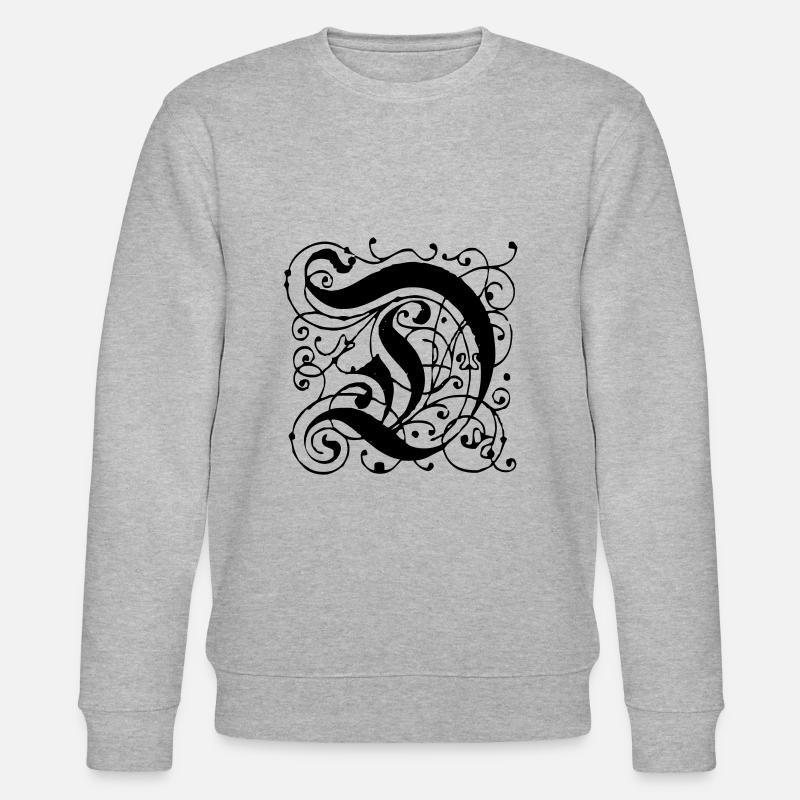 Buchstabe D - Stanley/Stella Unisex Bio-Sweatshirt CHANGER  - Grau meliert