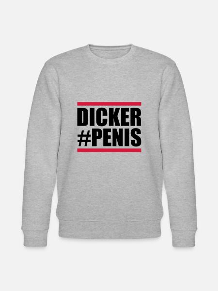 Thick penis funny saying - Stanley/Stella CHANGER Unisex Organic Sweatshirt - heather grey