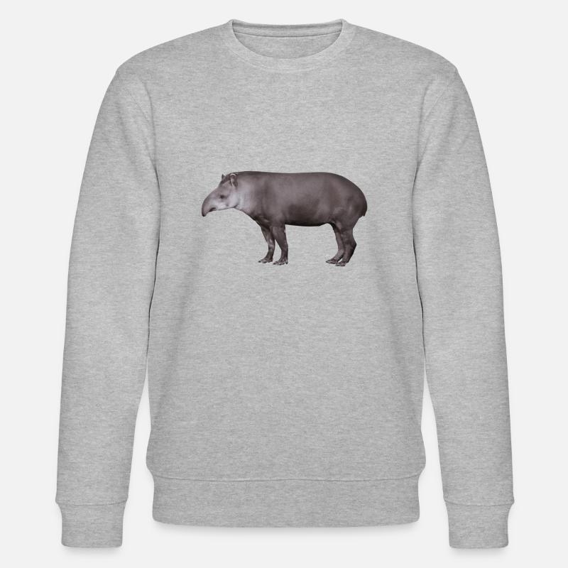 Der Tapir, Schwein oder Elefant? - Stanley/Stella Unisex Bio-Sweatshirt CHANGER  - Grau meliert