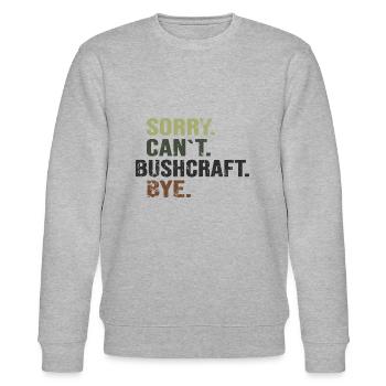 Bushcraft Carmoflage Wild Camping Survival - Stanley/Stella CHANGER Unisex Organic Sweatshirt - heather grey - Front - Nik (191cm) & Marisol (170cm)