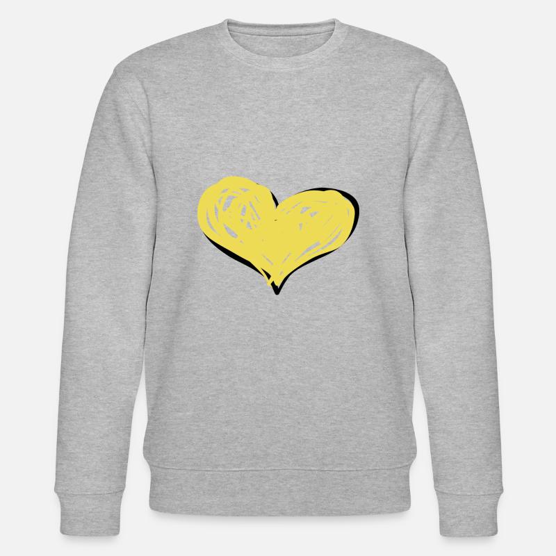 gelbes herz - Stanley/Stella Unisex Bio-Sweatshirt CHANGER - Grau meliert