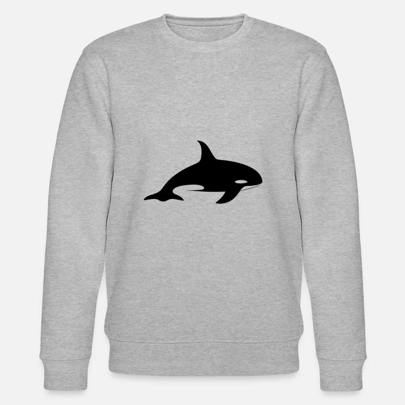 Elegantes Orca-Symbol - Stanley/Stella Unisex Bio-Sweatshirt CHANGER  - Grau meliert