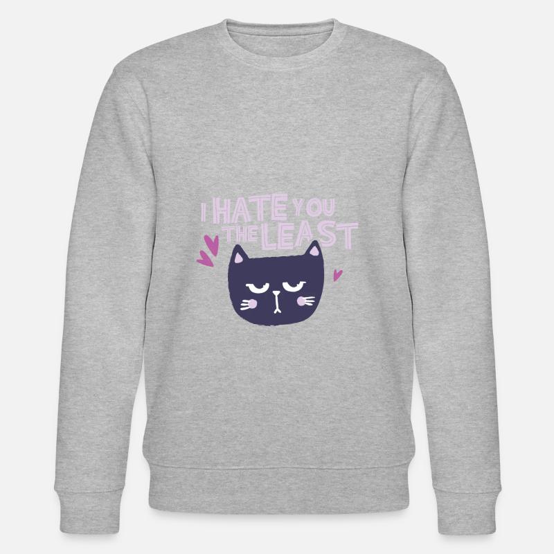 Hate you the least white - Stanley/Stella Unisex Bio-Sweatshirt CHANGER  - Grau meliert