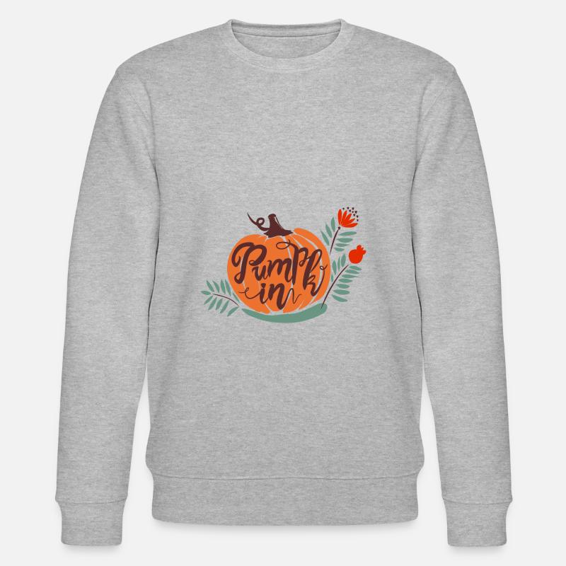 meap pumpkin - Stanley/Stella Unisex Bio-Sweatshirt CHANGER  - Grau meliert