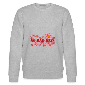 NoBadDays 2 white - Stanley/Stella CHANGER Unisex Organic Sweatshirt - heather grey - Front - Nik (191cm) & Marisol (170cm)