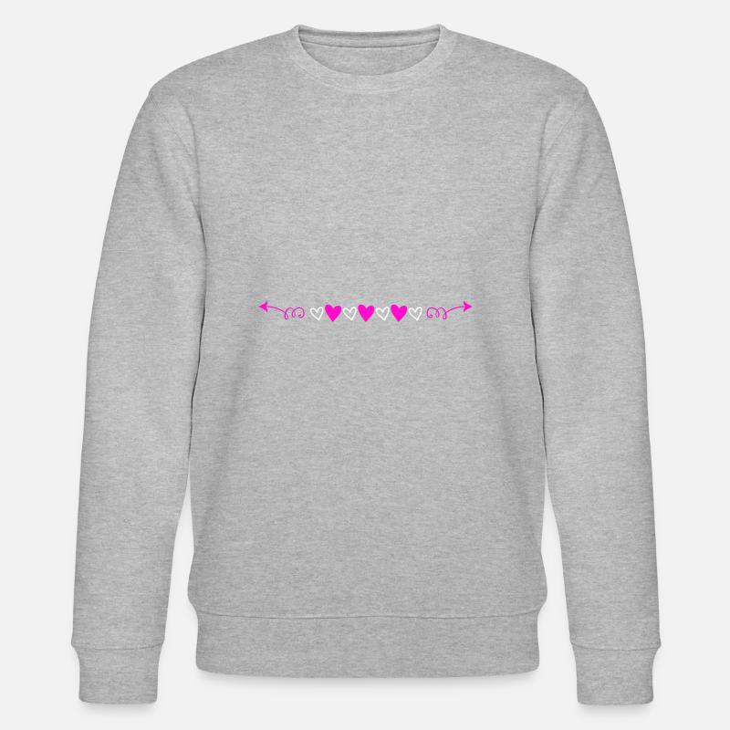 herz strich - Stanley/Stella Unisex Bio-Sweatshirt CHANGER  - Grau meliert