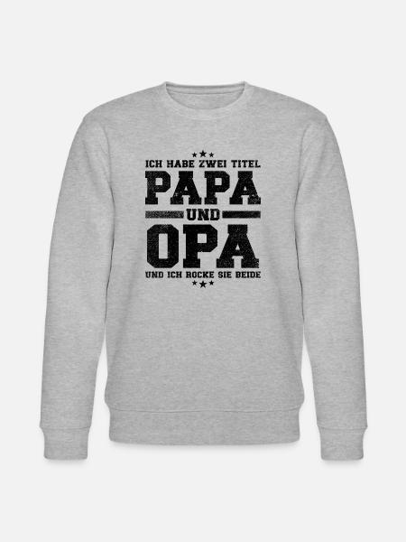 Papa und Opa Titel - Stanley/Stella Unisex Bio-Sweatshirt CHANGER - Grau meliert