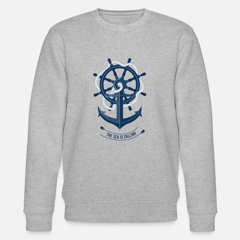 Anker / Steuerrad - Stanley/Stella Unisex Bio-Sweatshirt CHANGER  - Grau meliert
