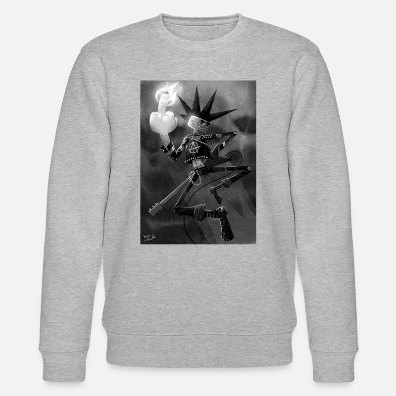 PUNK - Stanley/Stella Unisex Bio-Sweatshirt CHANGER  - Grau meliert