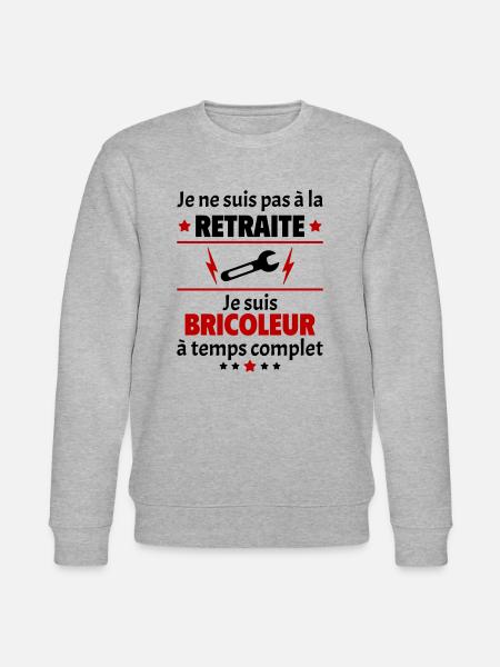 Pas à la retraite bricoleur à temps complet, noël - Sweat bio CHANGER Stanley/Stella Unisexe - gris chiné