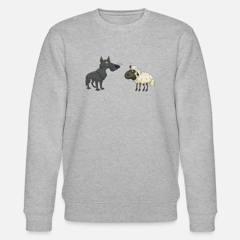 Wolf Schaf - Stanley/Stella Unisex Bio-Sweatshirt CHANGER  - Grau meliert