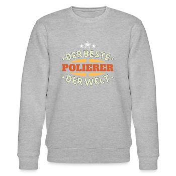 Der Beste Polierer der Welt - Stanley/Stella Unisex Bio-Sweatshirt CHANGER  - Grau meliert - Vorne - Nik (191cm) & Marisol (170cm)