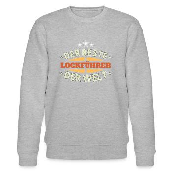 Der Beste Lockführer der Welt - Stanley/Stella Unisex Bio-Sweatshirt CHANGER  - Grau meliert - Vorne - Nik (191cm) & Marisol (170cm)