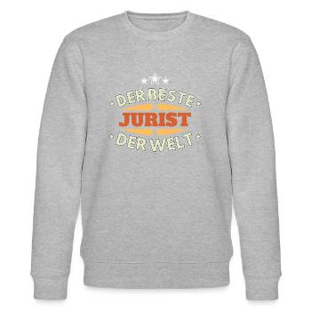 Der Beste Jurist der Welt - Stanley/Stella Unisex Bio-Sweatshirt CHANGER  - Grau meliert - Vorne - Nik (191cm) & Marisol (170cm)