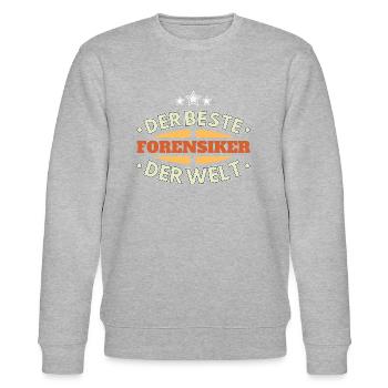 Der Beste Forensiker der Welt - Stanley/Stella Unisex Bio-Sweatshirt CHANGER  - Grau meliert - Vorne - Nik (191cm) & Marisol (170cm)
