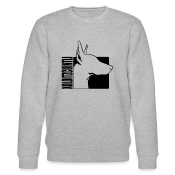 Xoloitzcuintli Xolo Hund Hunde Nackthund Wilsigns - Stanley/Stella Unisex Bio-Sweatshirt CHANGER  - Grau meliert - Vorne - Nik (191cm) & Marisol (170cm)