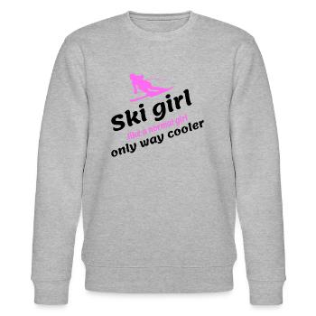Fille de ski - Sweat bio CHANGER Stanley/Stella Unisexe - gris chiné - Devant - Nik (191cm) & Marisol (170cm)
