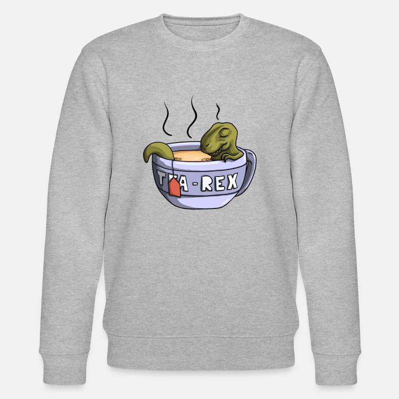 Tea-Rex - Stanley/Stella Unisex Bio-Sweatshirt CHANGER  - Grau meliert