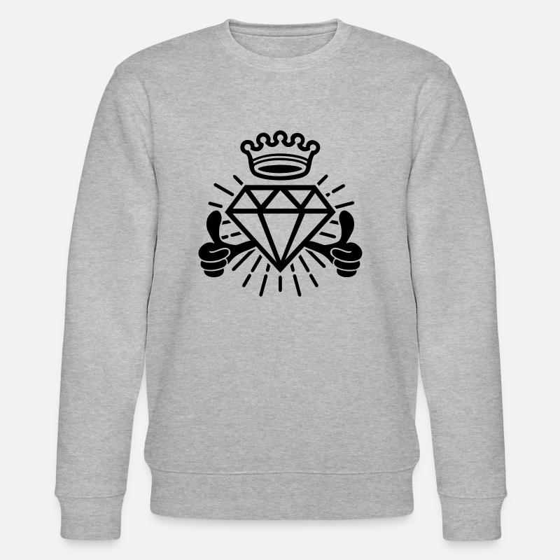 Pouce levé (diamant) - Sweat bio CHANGER Stanley/Stella Unisexe - gris chiné