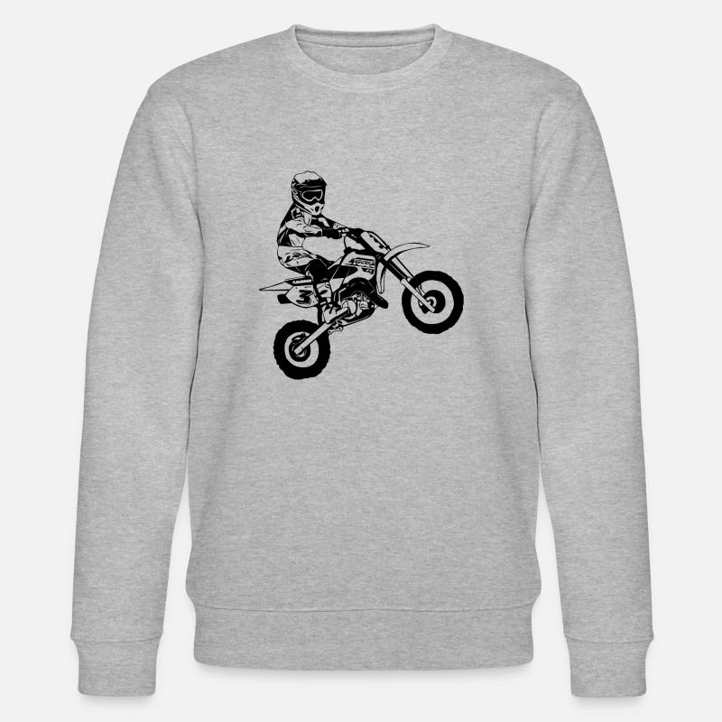 Kinder Motocross - KIDS MX - Stanley/Stella Unisex Bio-Sweatshirt CHANGER  - Grau meliert