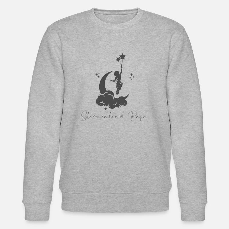 Sternenkind Papa - Stanley/Stella Unisex Bio-Sweatshirt CHANGER  - Grau meliert